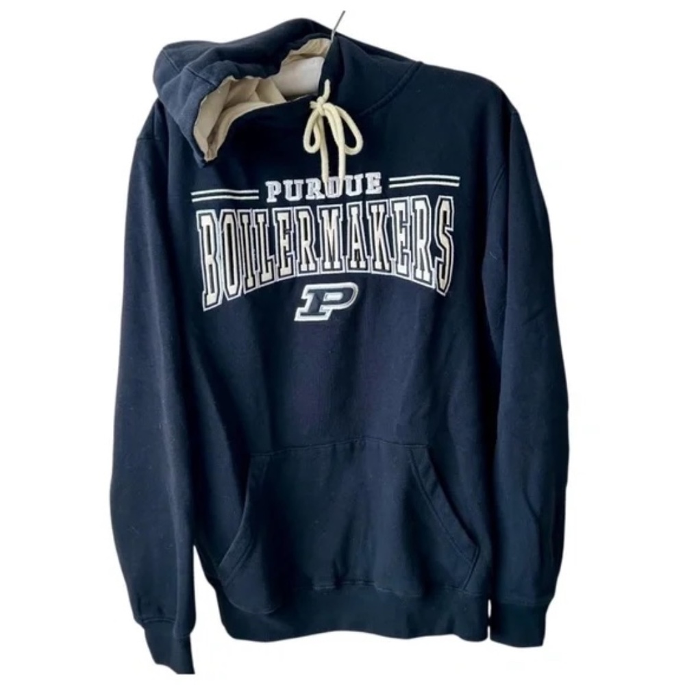 Purdue University Hoodie Sweatshirt Black Gold White Boilermakers Logo Medium